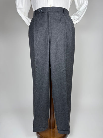 Pantaloni sartoriali flanella antracite - tg. 54/56