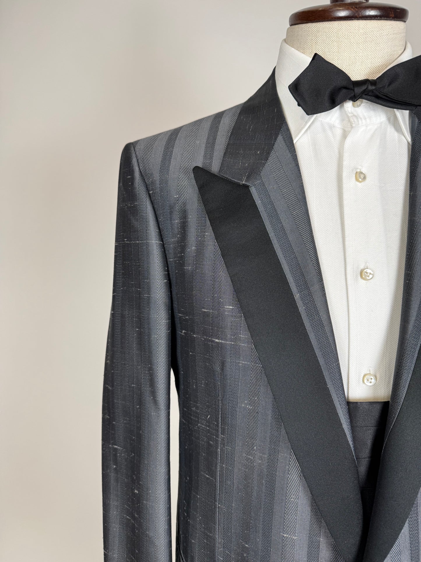 Giacca da smoking anni '80 in seta shantung - tg. 50