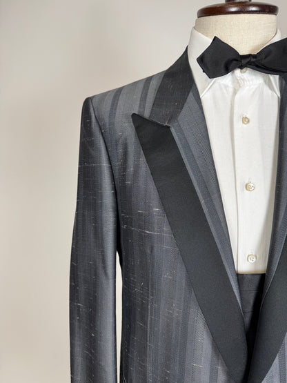 Giacca da smoking anni '80 in seta shantung - tg. 50