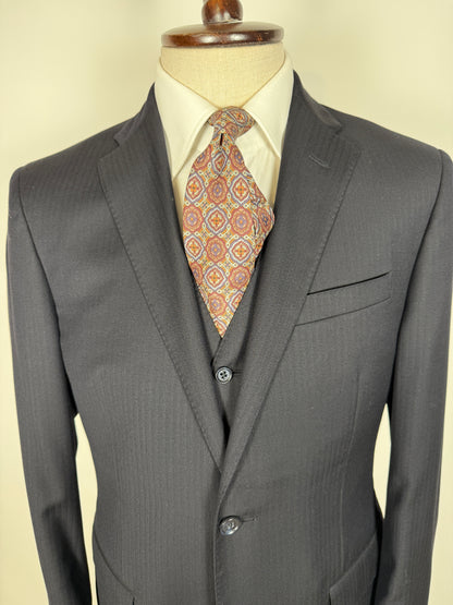 Giacca + panciotto Corneliani lana pettinata blu - tg. 50