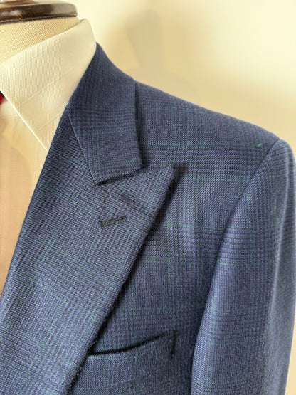 Blazer sartoriale 100% cashmere principe di Galles tessuto Loro Piana - tg. 50/52