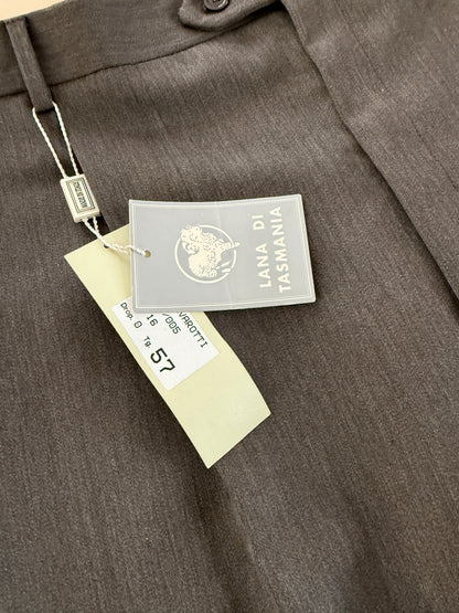 Pantaloni anni ‘90 lana pettinata cachi (NOS) - tg. 60/62