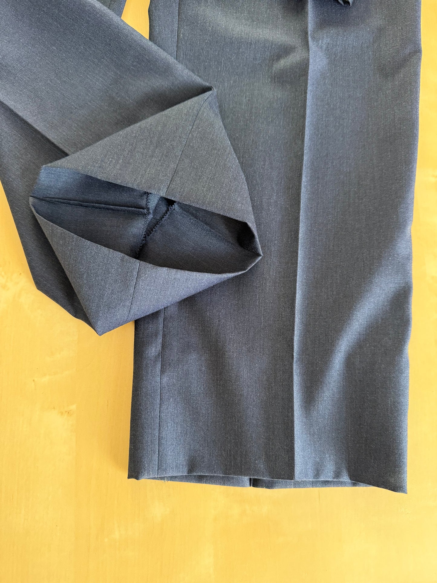 Pantaloni fresco lana blu anni '80 - tg. 48/50