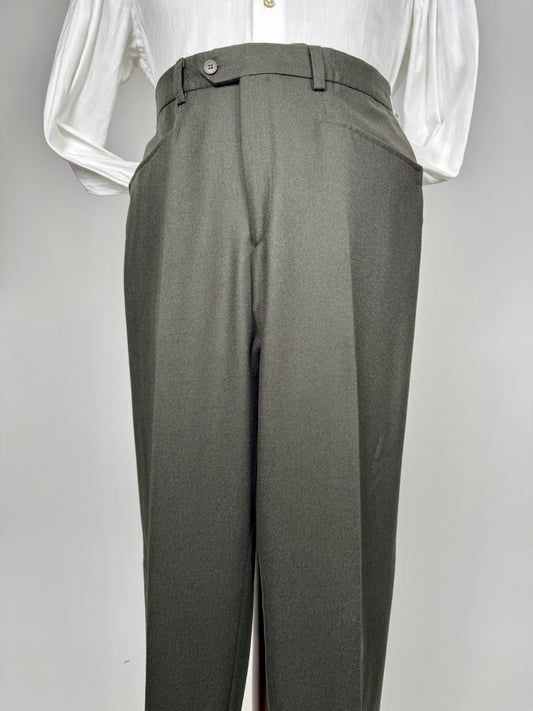 Pantaloni flanella verde/cachi anni ‘90 (NOS) - tg. 50