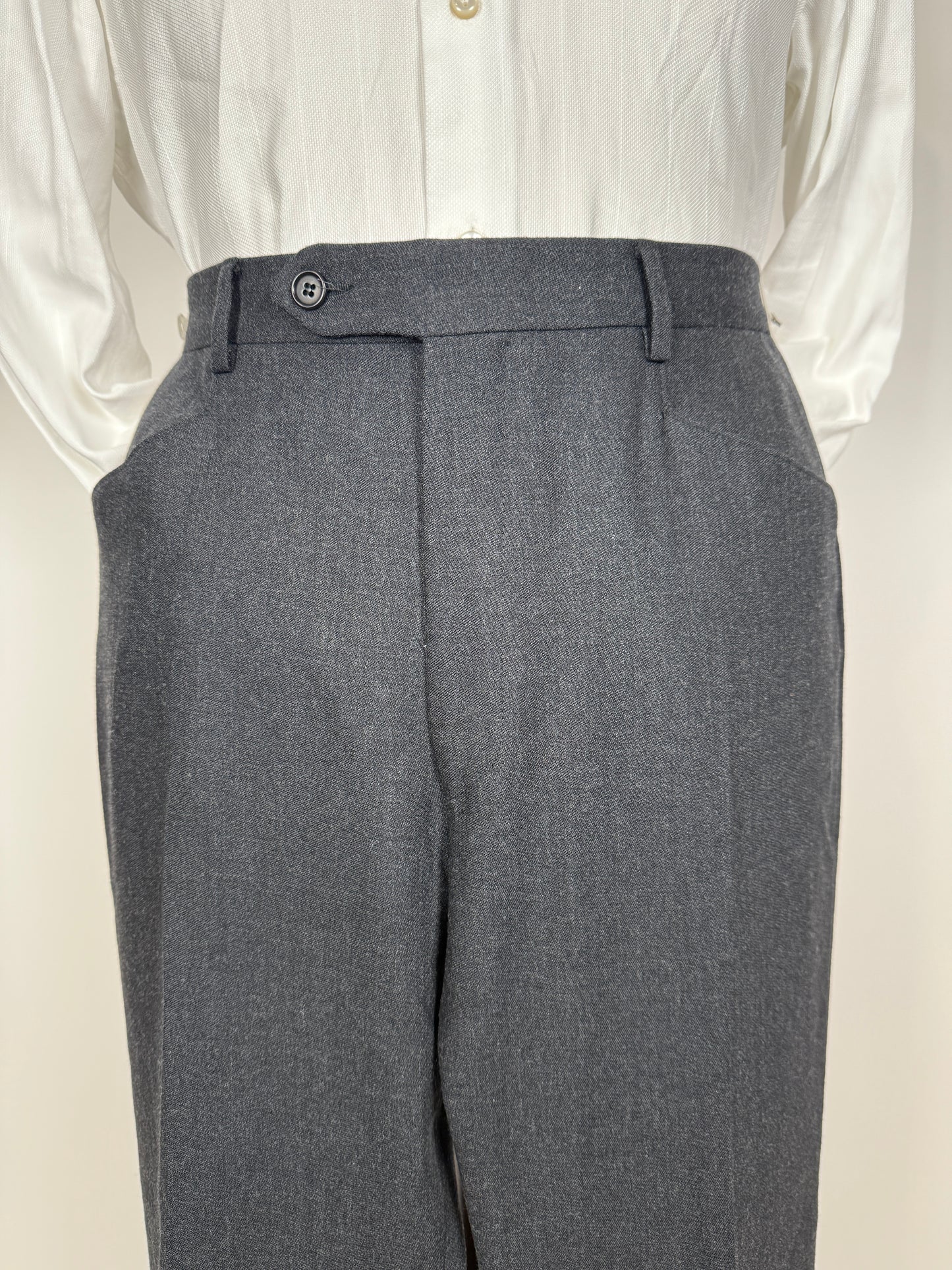 Completo Missoni anni ‘90 in flanella grigio antracite - tg. 48/50