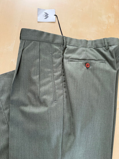 Pantaloni fresco lana verde scuro anni '80 (NOS) - tg. 54/56