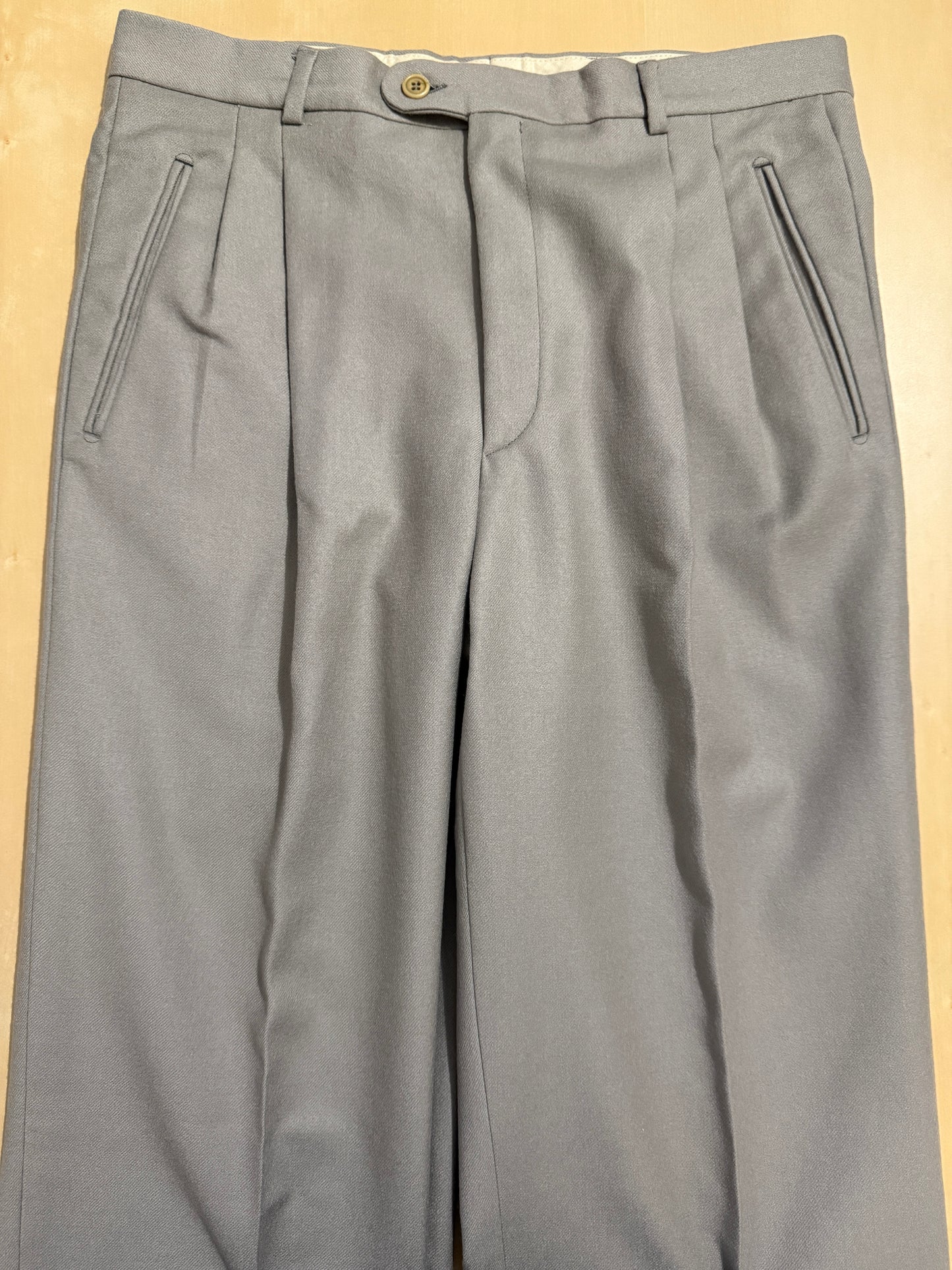 Pantalone in flanella anni ‘80 verde-grigio (NOS) - tg. 48