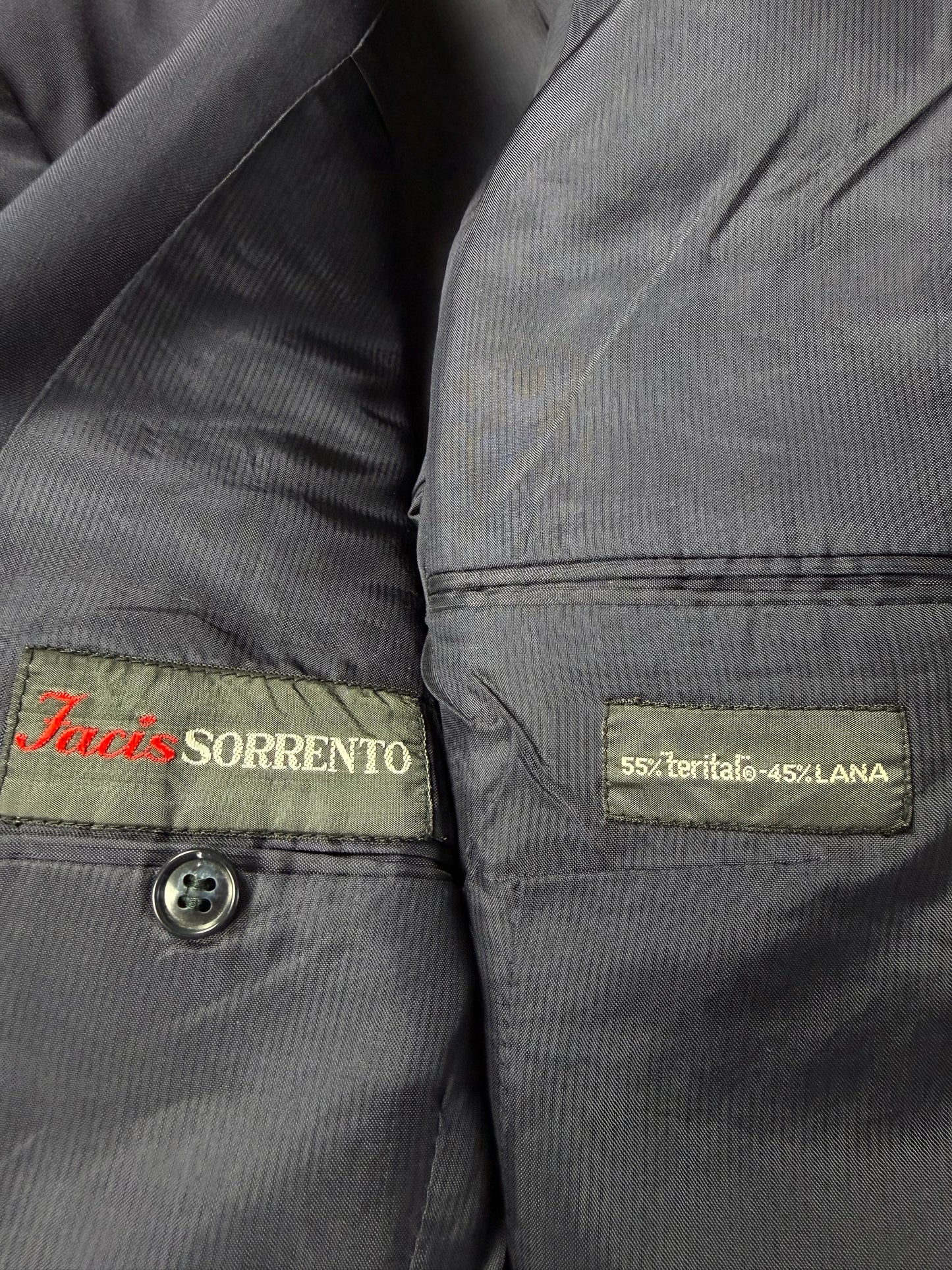 Giacca anni '60/'70 lana-terital blu - tg. 50/52
