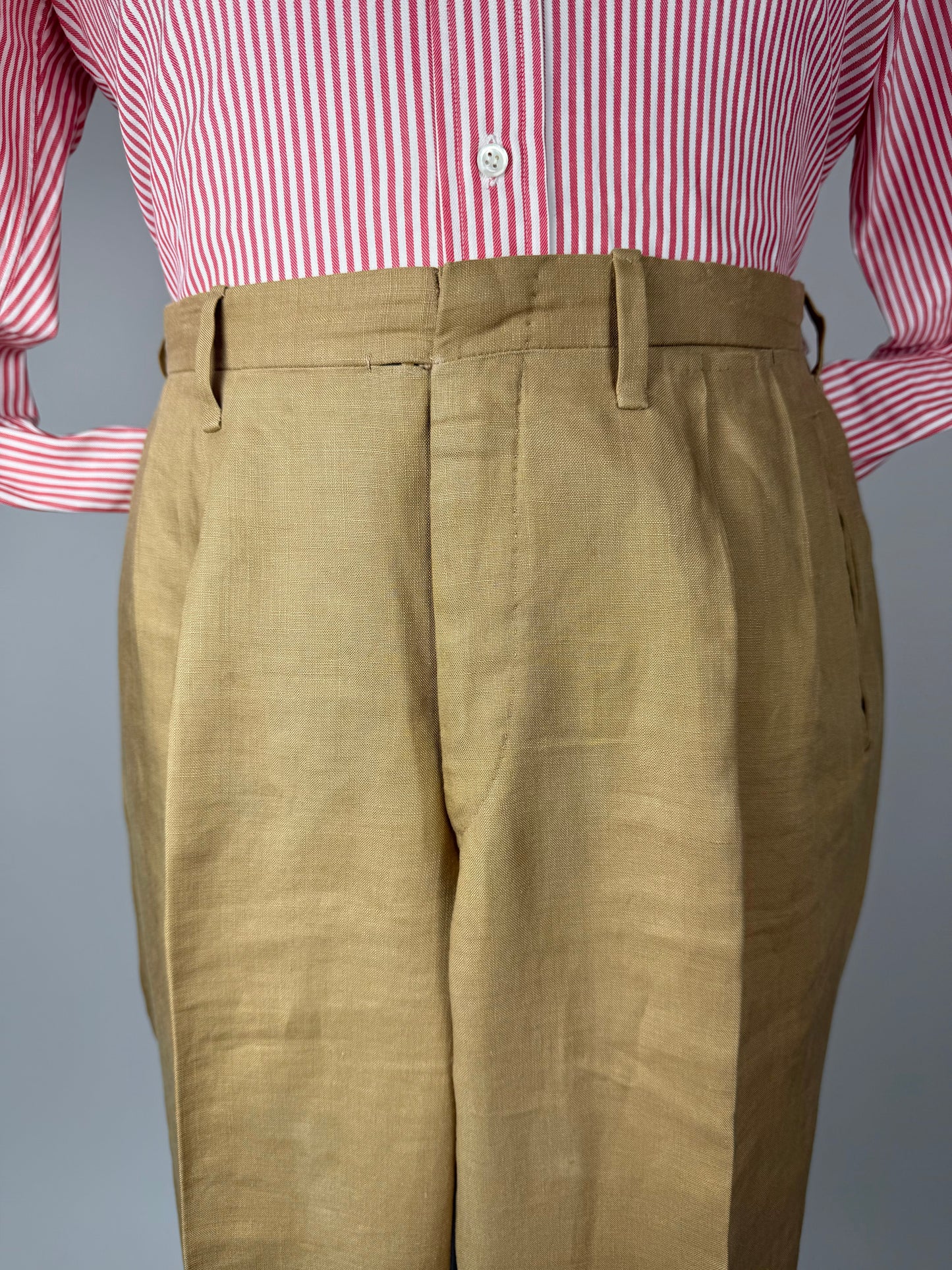 Completo sartoriale F. Di Marco lino irlandese beige - tg. 52 corta