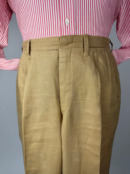 Completo sartoriale F. Di Marco lino irlandese beige - tg. 52 corta