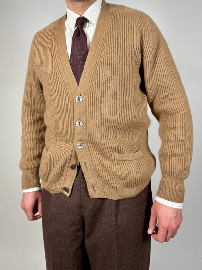 Cardigan costa inglese 100% cammello - M/L
