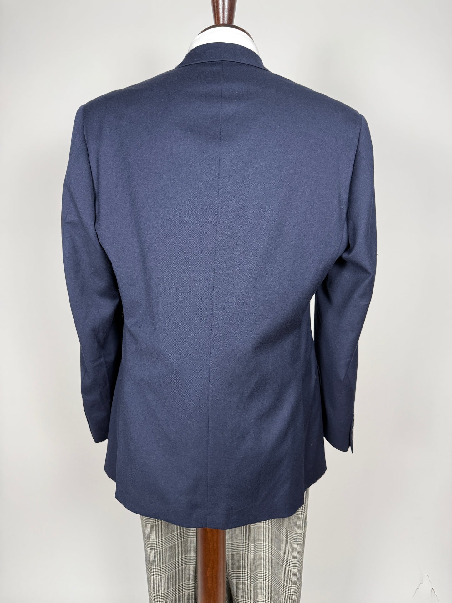 Giacca doppiopetto anni ‘80 flanella blu - tg. 50/52