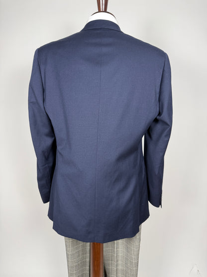 Giacca doppiopetto anni ‘80 flanella blu - tg. 50/52