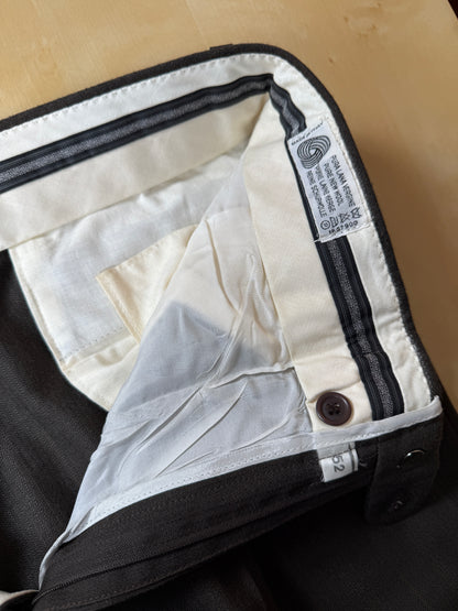 Pantaloni anni ‘80 flanella pettinata marrone scuro (NOS) - tg. 50