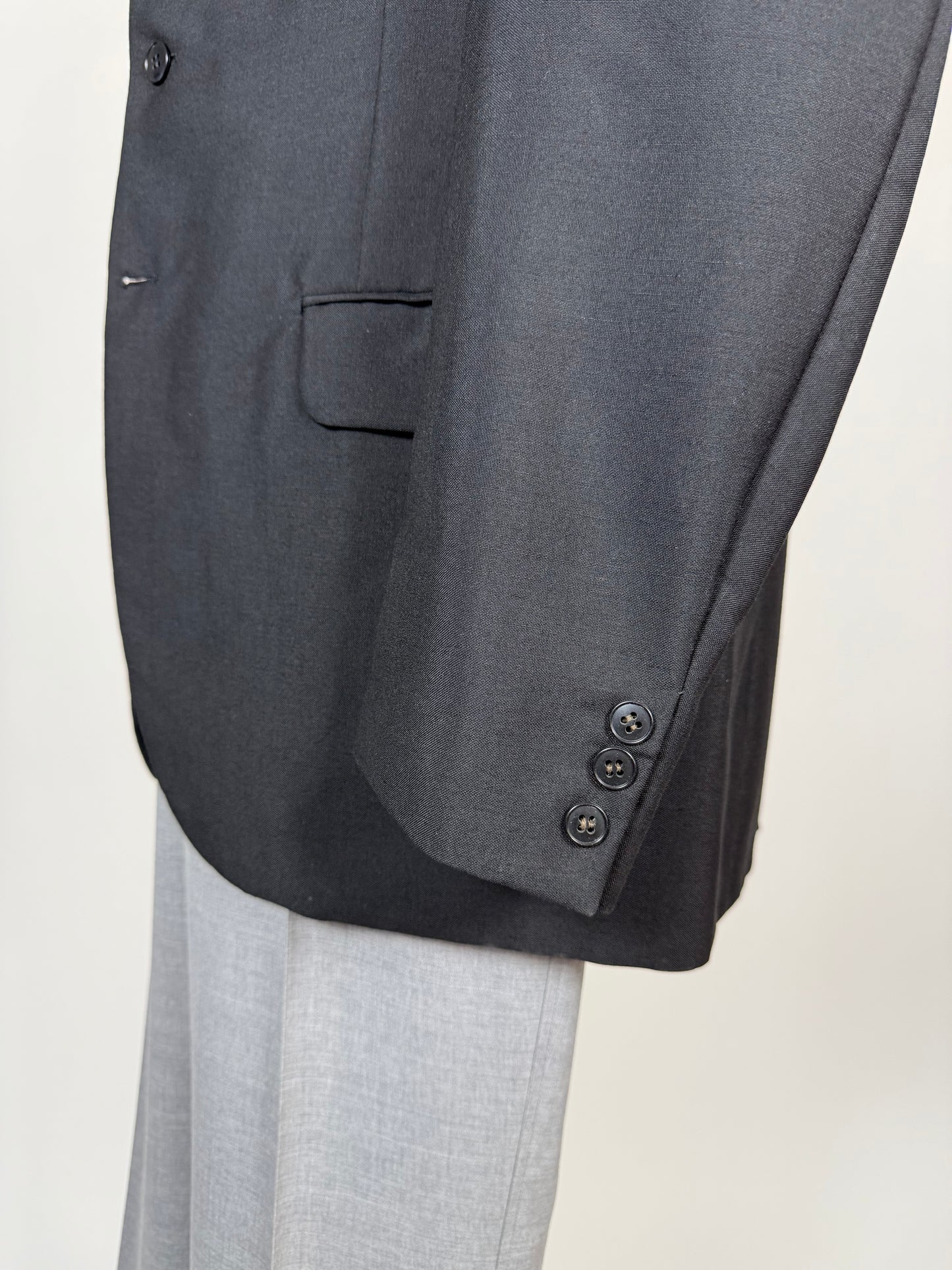 Giacca anni '60 lana-mohair blu - tg. 52 lunga