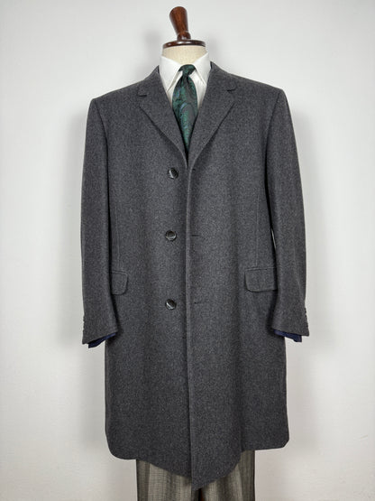 Cappotto anni ‘60 in panno di lana antracite - tg. 50-54