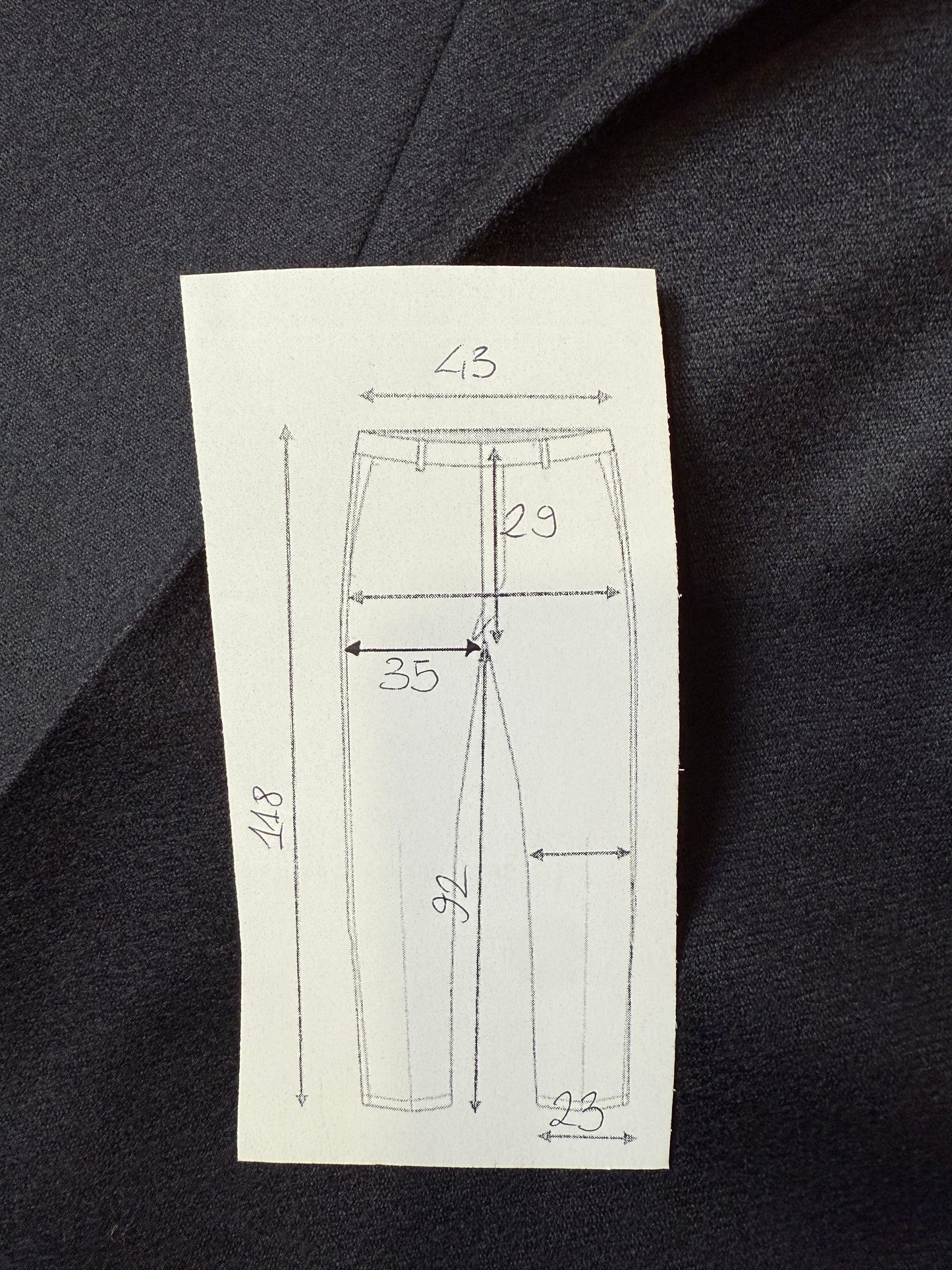 Pantaloni anni ‘80 flanella blu notte (NOS) - tg. 48/50