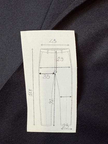 Pantaloni anni ‘80 flanella blu notte (NOS) - tg. 48/50