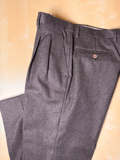 Pantaloni anni ‘80 in flanella marrone - tg. 50