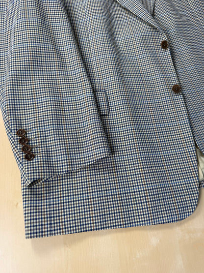 Giacca anni '80 fresco lana check - tg. 58/60 lunga
