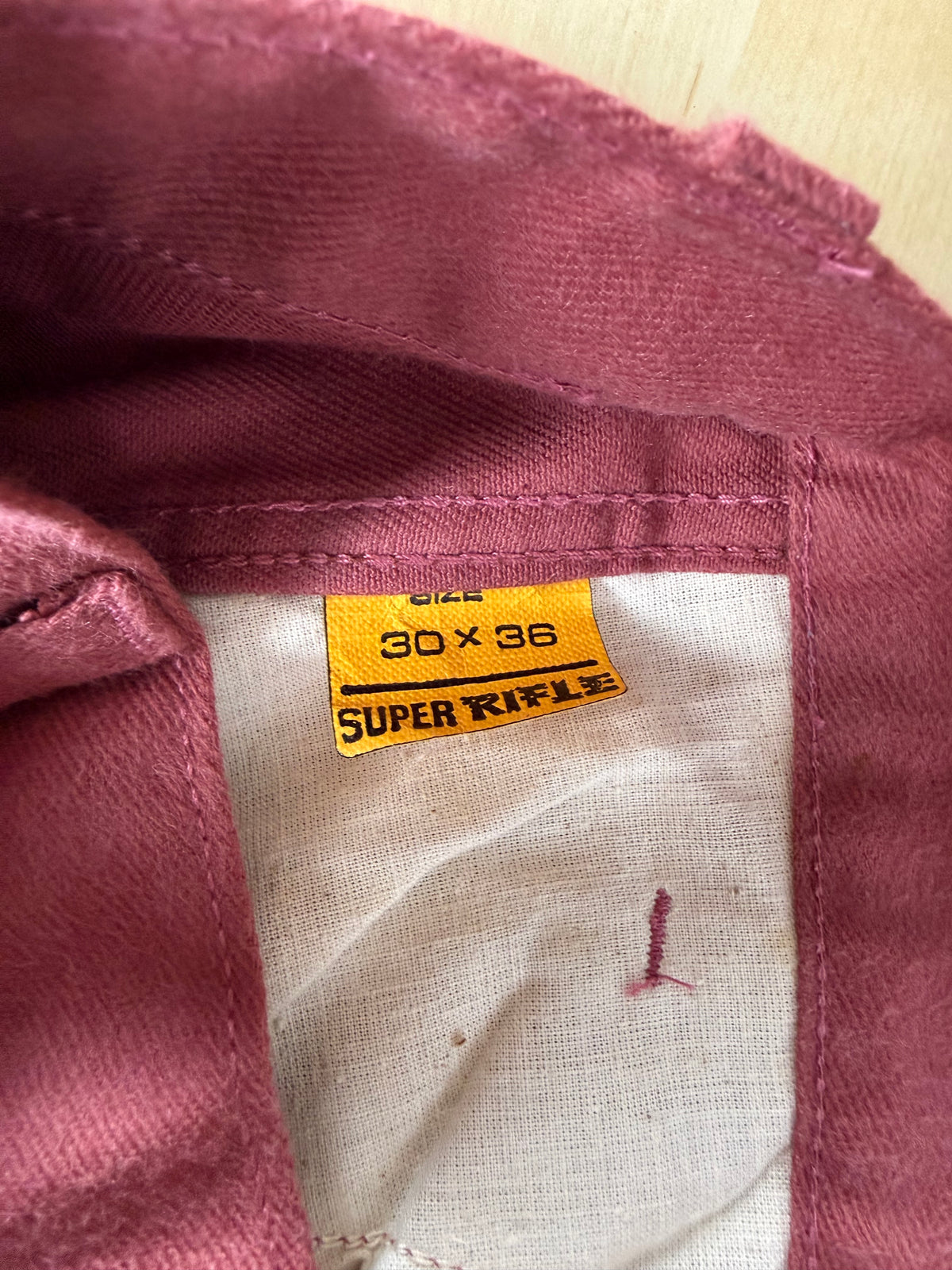 Jeans Rifle anni '70 rosa corallo a zampa (NOS) - tg. 36/38 (XXS)