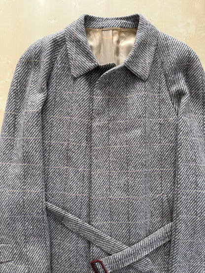 Cappotto raglan anni ‘80 tweed finestrato - tg. 54-56