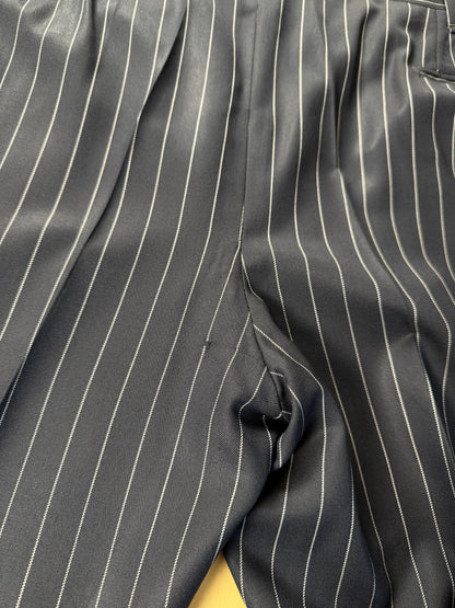 Completo sartoriale flanella pettinata blu gessato - tg. 56 drop 0-2