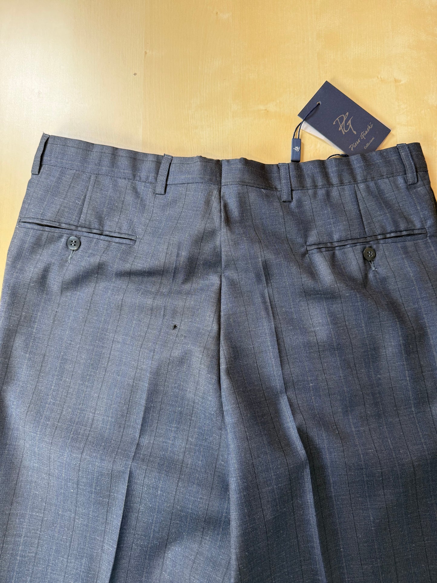 Pantaloni fresco lana grigio righe (NOS) - tg. 50