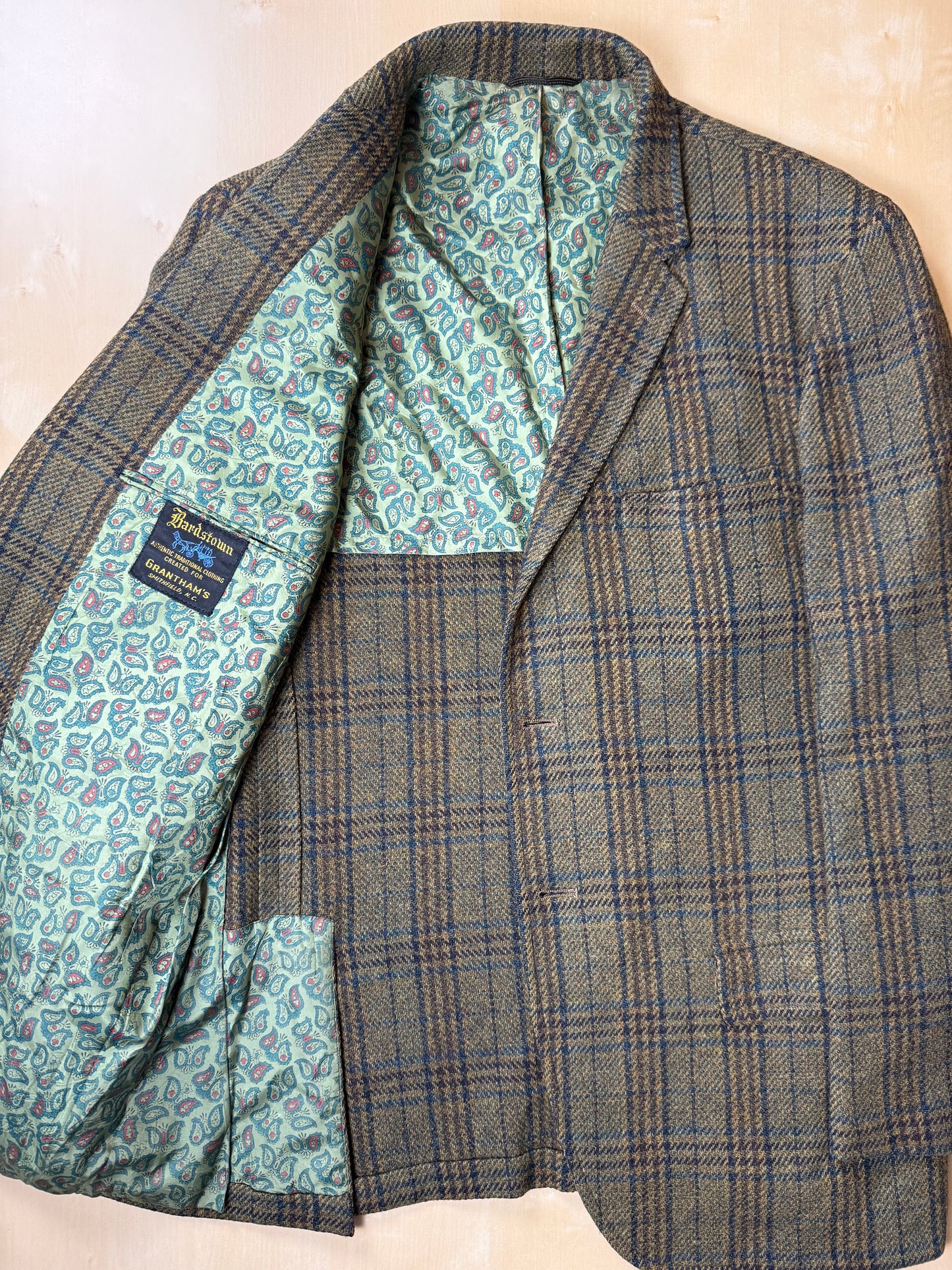 Giacca americana in tweed verde anni ‘60 - tg. 48/50