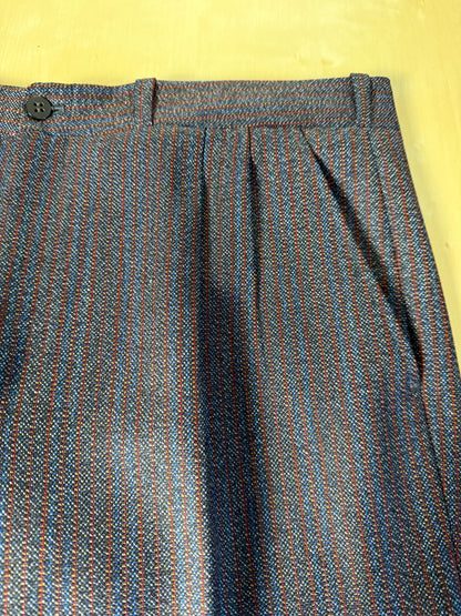 Completo sartoriale anni ‘70 rosso e blu sale-pepe - tg. 50