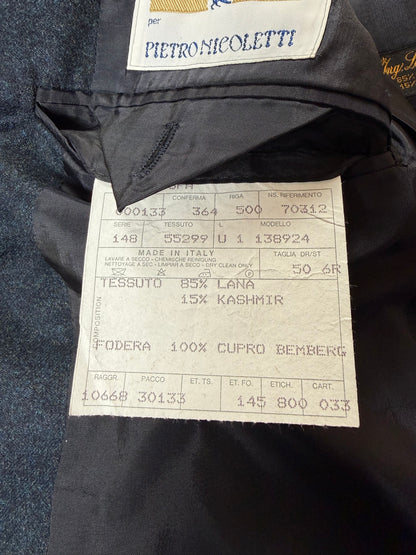 Completo anni ‘80 tessuto Loro Piana flanella lana e cashmere - tg. 50
