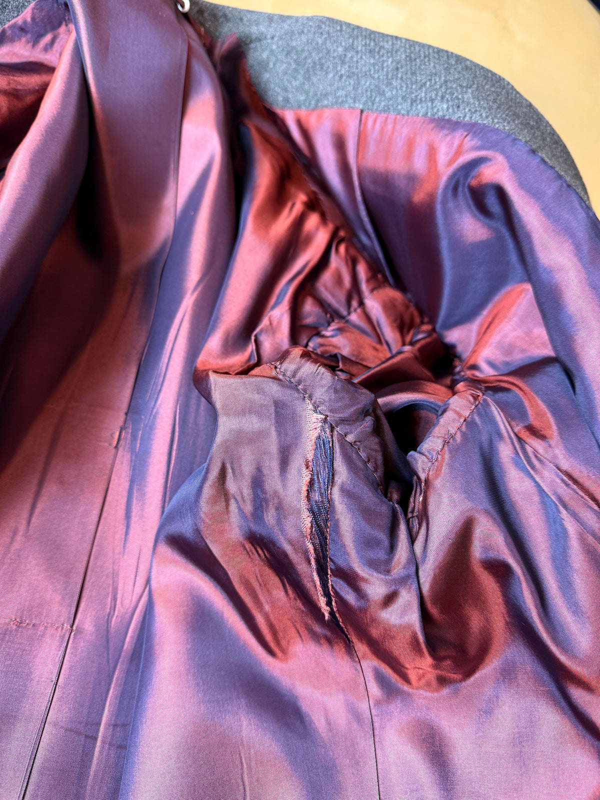 Cappotto sartoriale grigio anni '60 - tg. 46-48