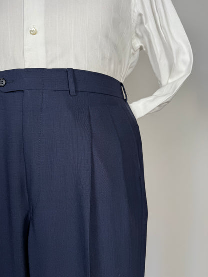 Completo fresco lana blu Trussardi anni '90 - tg. 50