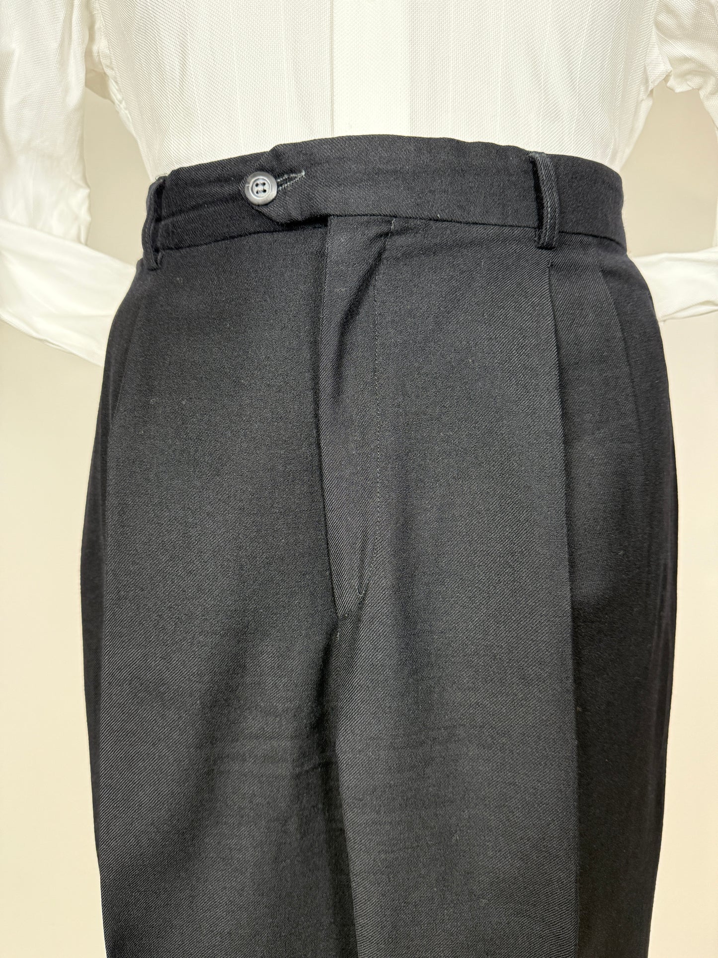 Pantaloni anni ‘80 flanella blu notte - tg. 52