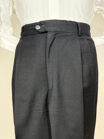 Pantaloni anni ‘80 flanella blu notte - tg. 52