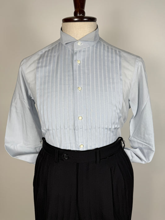 Camicia da smoking Dior Monsieur vintage azzurra - tg. S collo 40