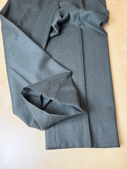 Pantaloni Yves Saint Laurent anni ‘80 in flanella verde scuro - tg. 50