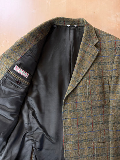Giacca De Paz tweed verde finestrato - tg. 58