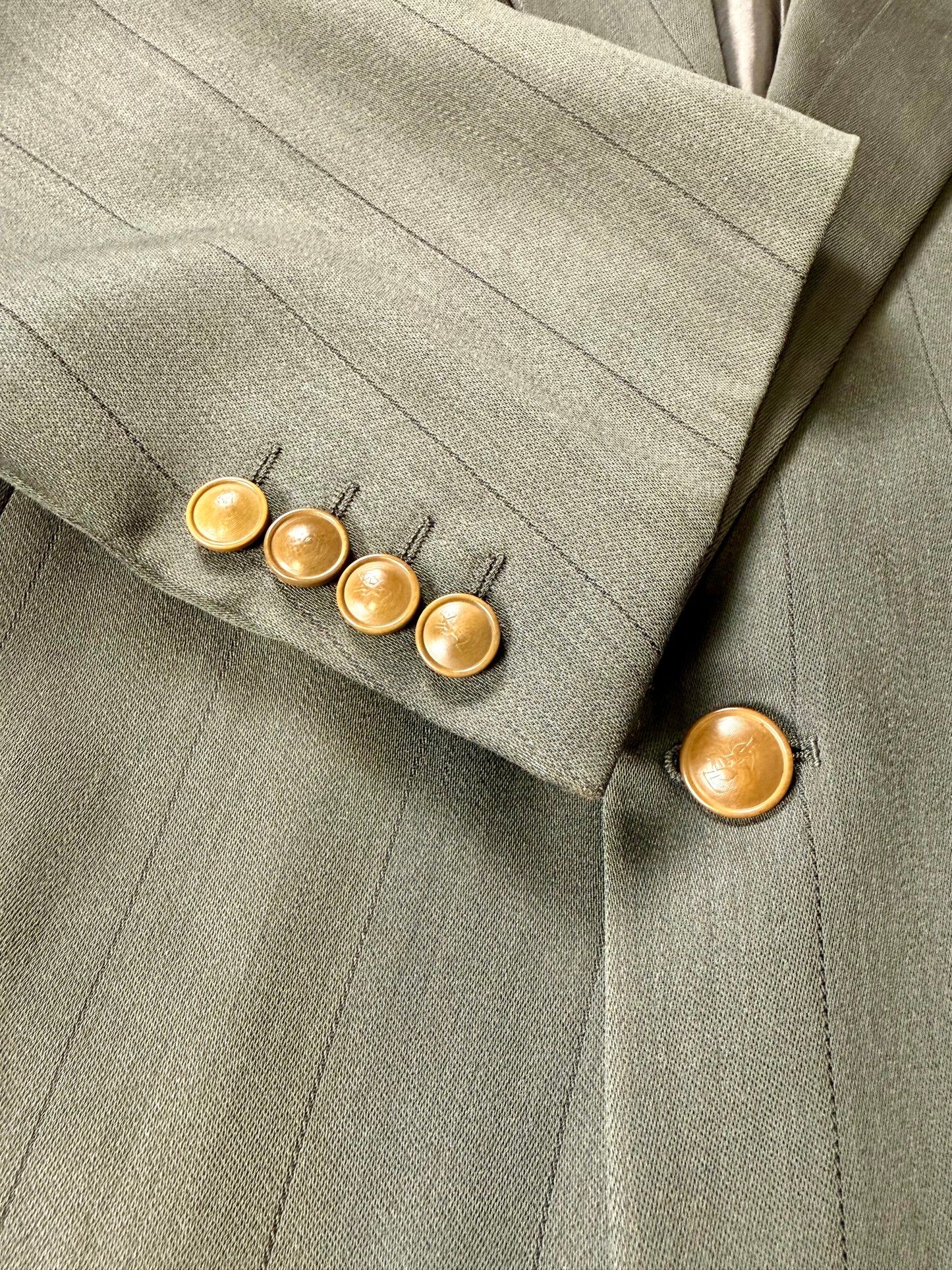 Giacca Yves Saint Laurent anni ‘80 verde petrolio - tg. 52/54
