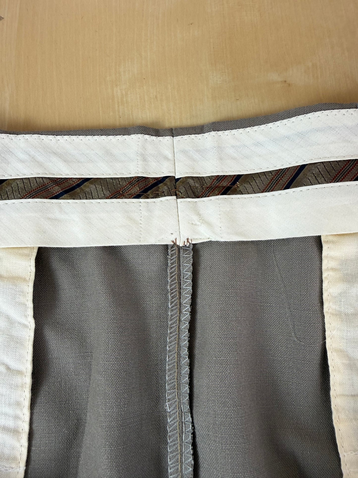 Pantaloni anni '80 fresco lana verde salvia 3 pinces - tg. 46