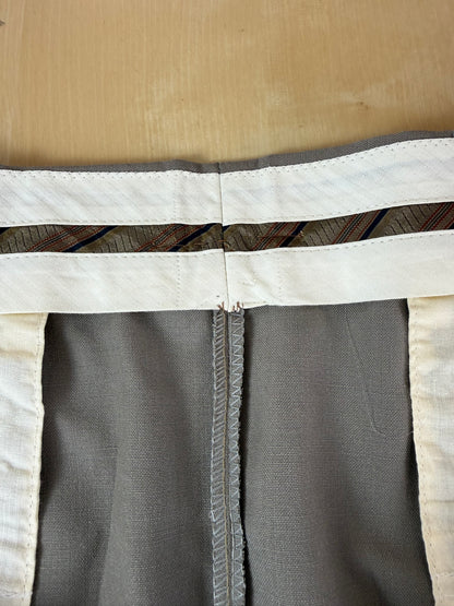 Pantaloni anni '80 fresco lana verde salvia 3 pinces - tg. 46
