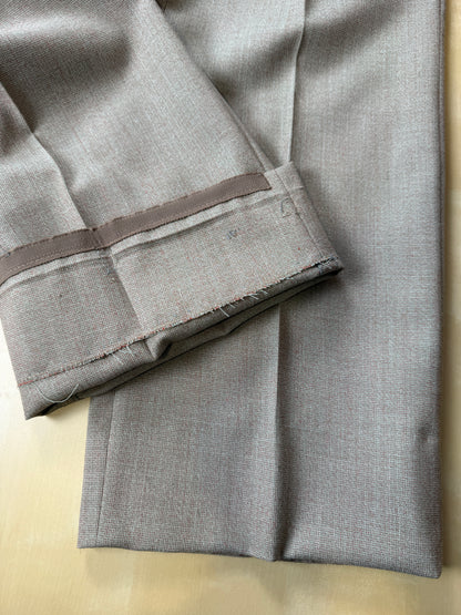 Completo 3 pezzi anni ‘70 hopsack beige - tg. 50/52 drop basso