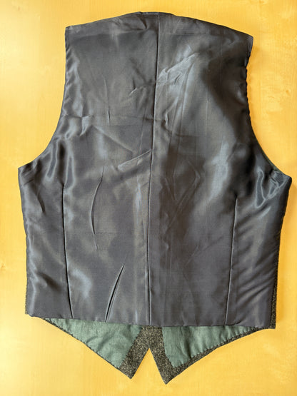 Panciotto sartoriale in tweed grigio antracite