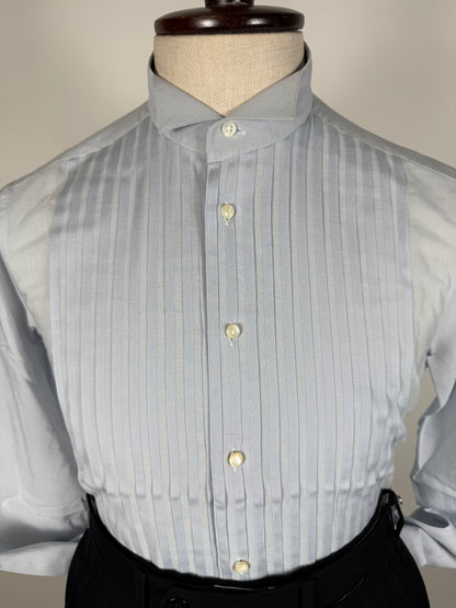 Camicia da smoking Dior Monsieur vintage azzurra - tg. S collo 40