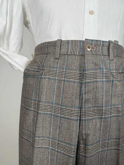 Pantaloni sartoriali anni ‘70 flanella principe di Galles - tg. 48