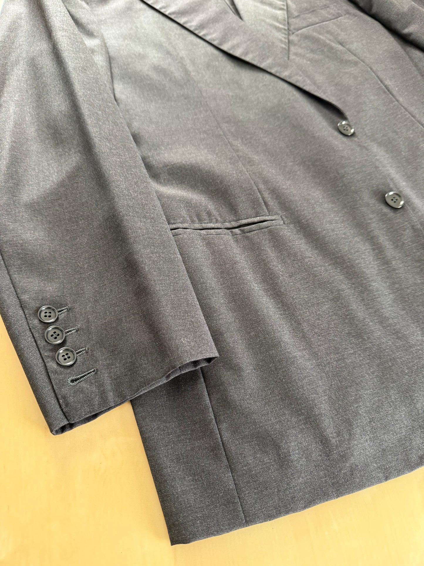 Completo sartoriale flanella pettinata grigio antracite - tg. 52/54, drop basso