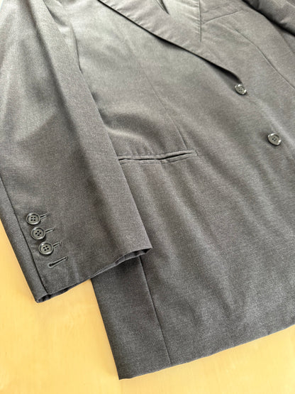 Completo sartoriale flanella pettinata grigio antracite - tg. 52/54, drop basso