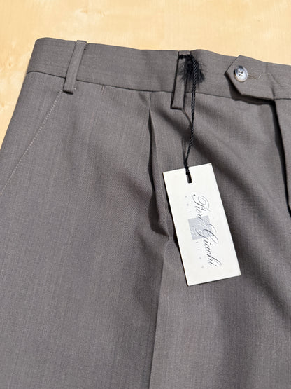 Pantalone anni ‘90 fresco lana marrone cacao (NOS) - tg. 56