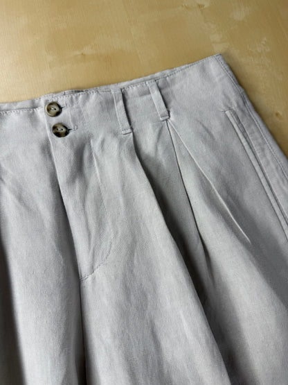 Completo doppiopetto anni '80 oversize viscosa e lino - tg. 46 corta
