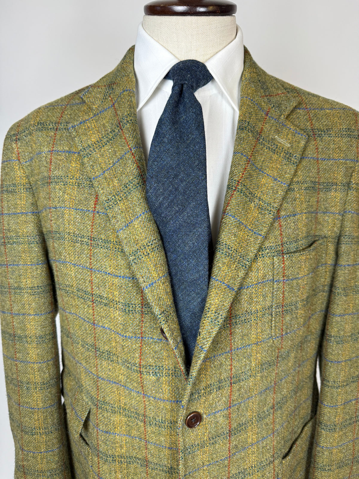 Giacca De Paz tweed verde finestrato - tg. 58
